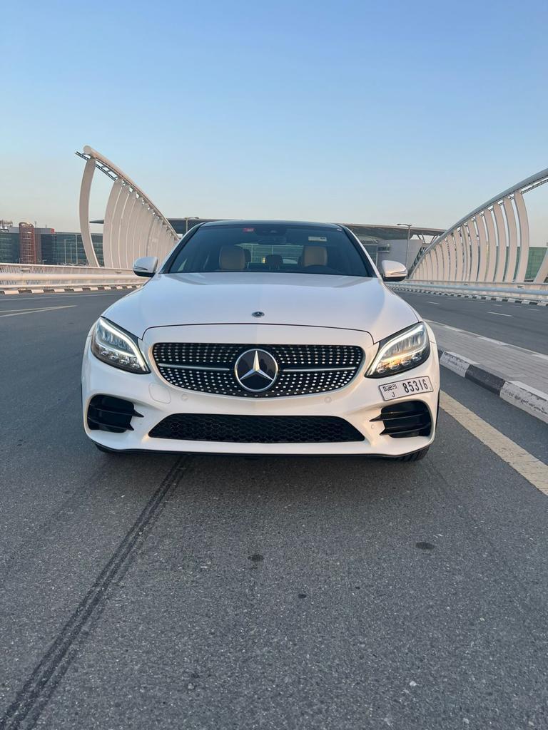 Mercedes Benz C300  WHITE 2021 rental dubai