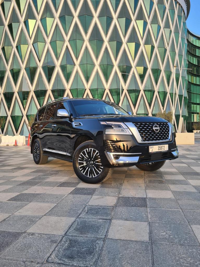 NISSAN patrol platinium BLACK 2022 rental dubai