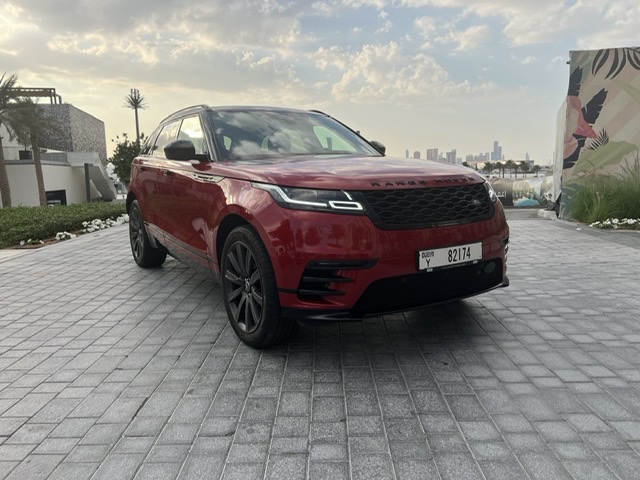 Range Rover Velar R Dynamic  RED 2019 rental dubai