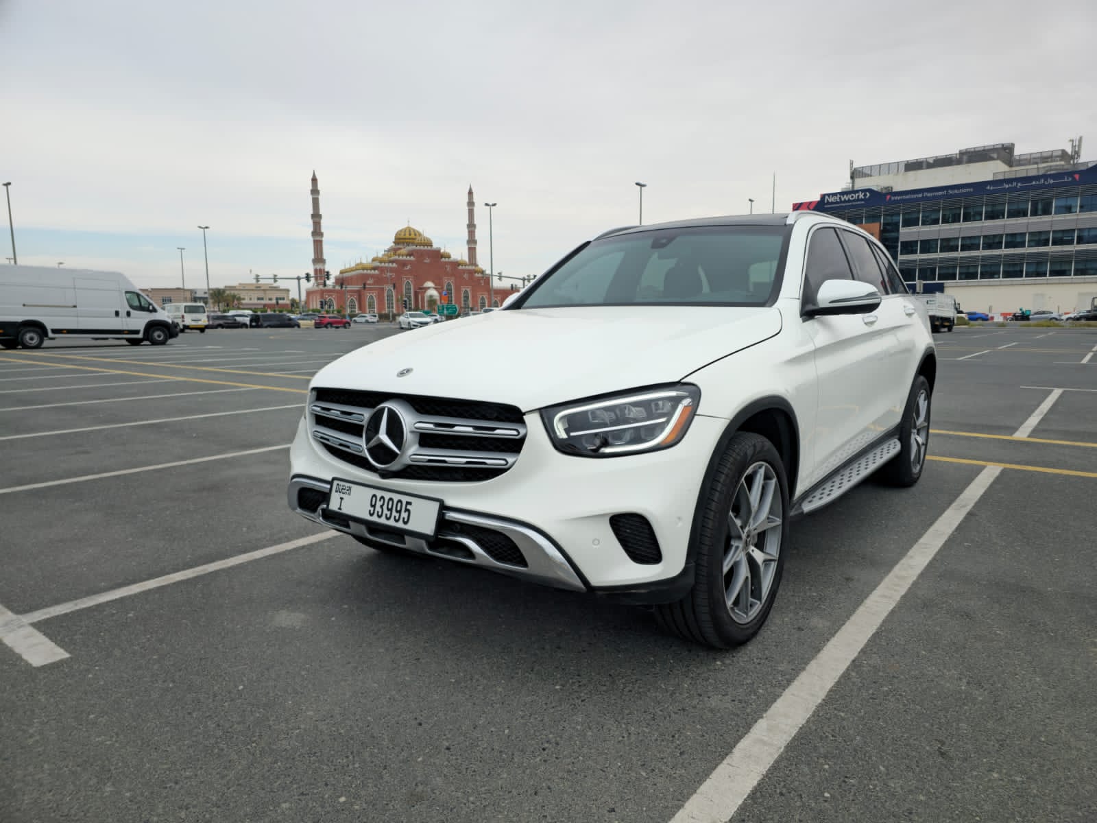 2021 Mercedes GLC300 WHITE 2021 rental dubai