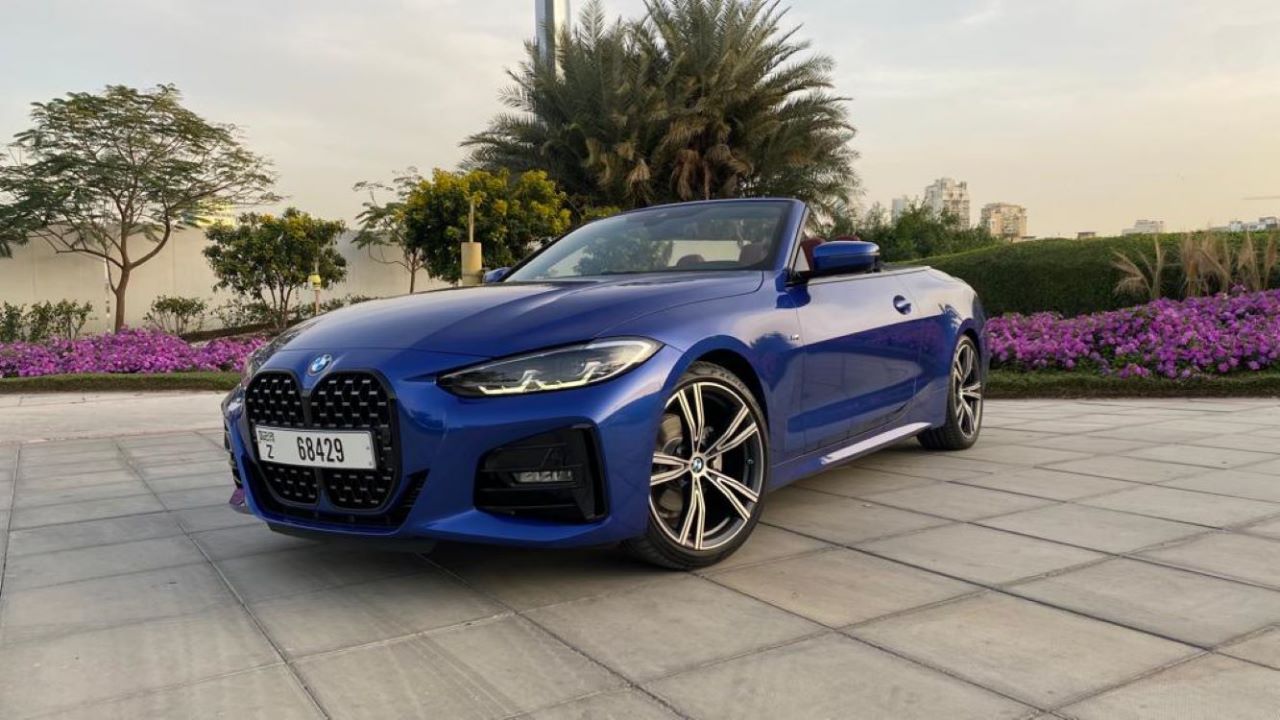 BMW 420 M-kit Convertible   BLUE 2023 rental dubai