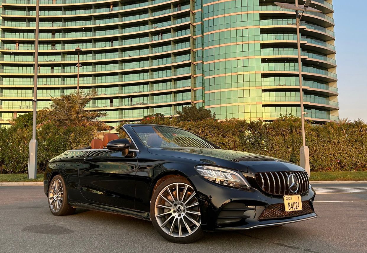 Mercedes Benz C300 Convertible RED 2021 rental dubai