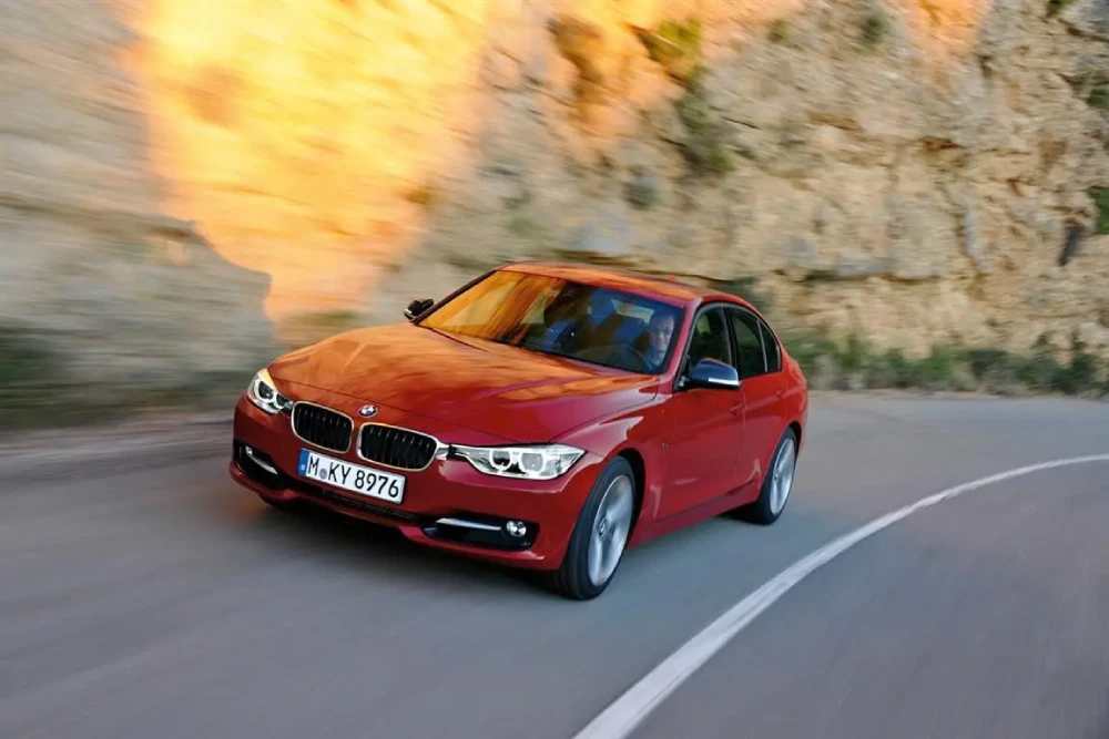 BMW 3 Series RED  rental dubai