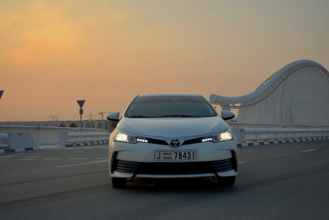 Toyota Corolla WHITE 2018 rental dubai