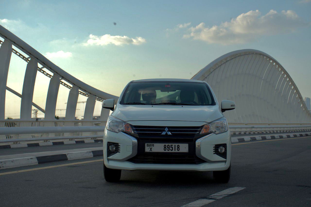 Mitsubishi Attrage WHITE 2022 rental dubai