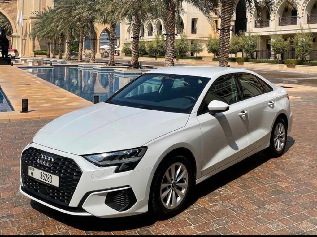 Audi A3 WHITE 2023 rental dubai