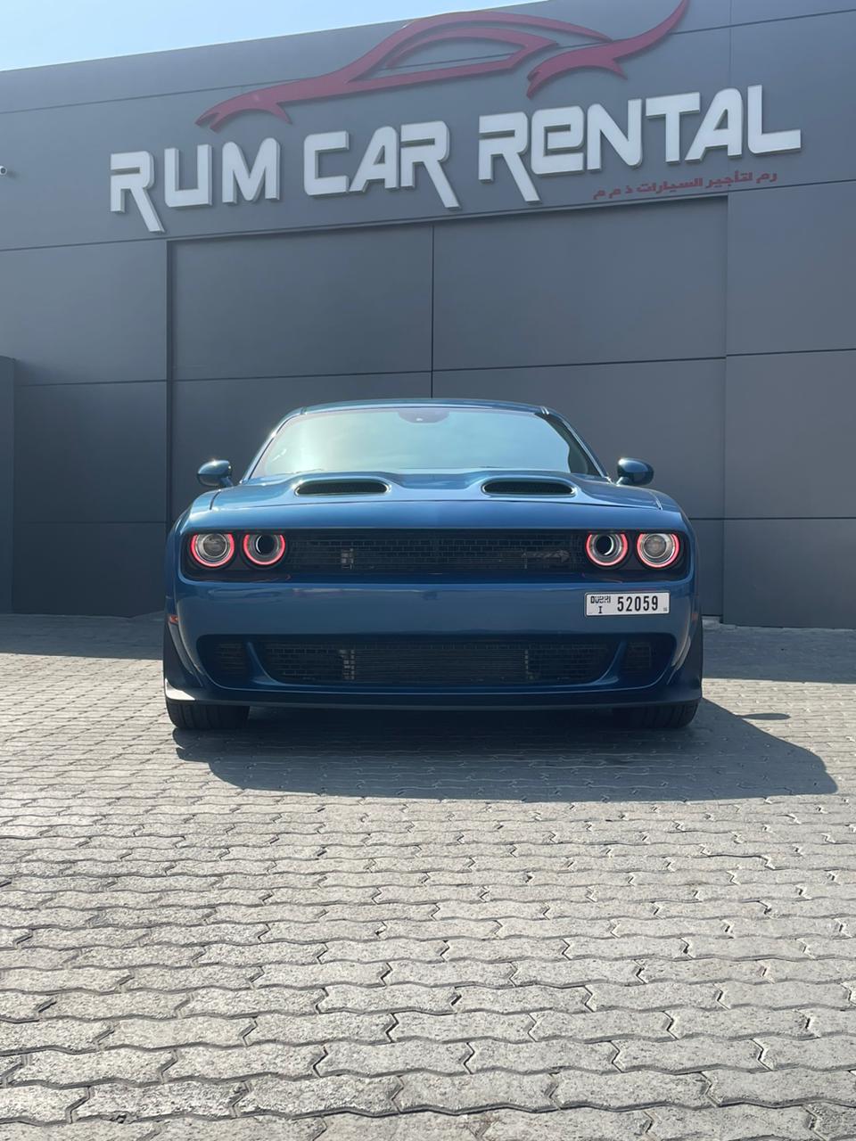 Dodge Challenger SRT Hellcat V8 2022 BLUE 2022 rental dubai