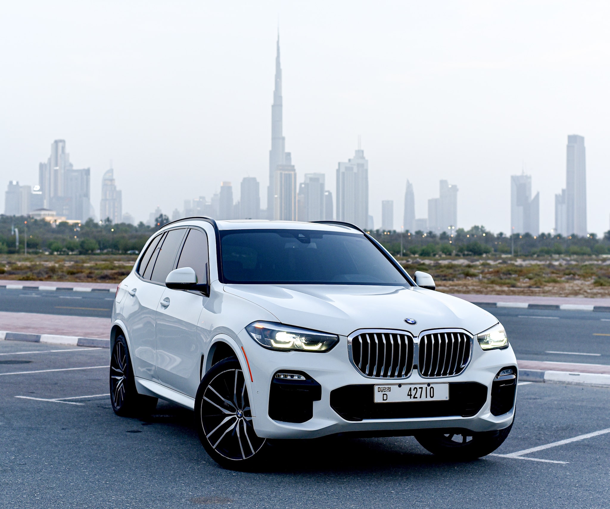 BMW X5 WHITE 2019 rental dubai