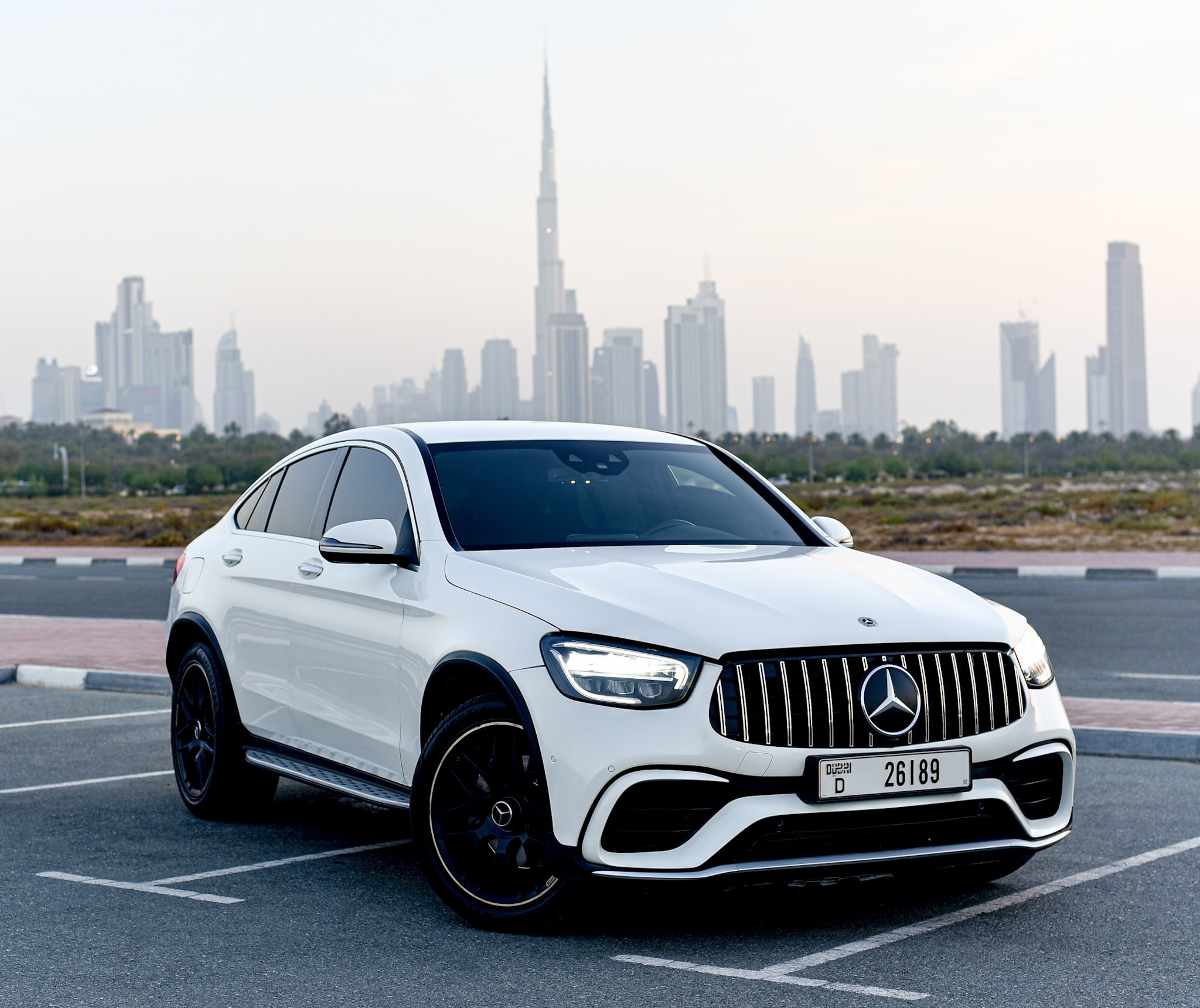 Mercedes Benz GLC 300 WHITE 2020 rental dubai