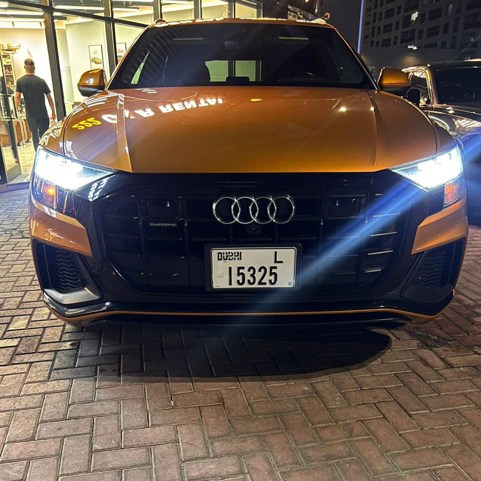 hire Audi Q8 Gold in dubai