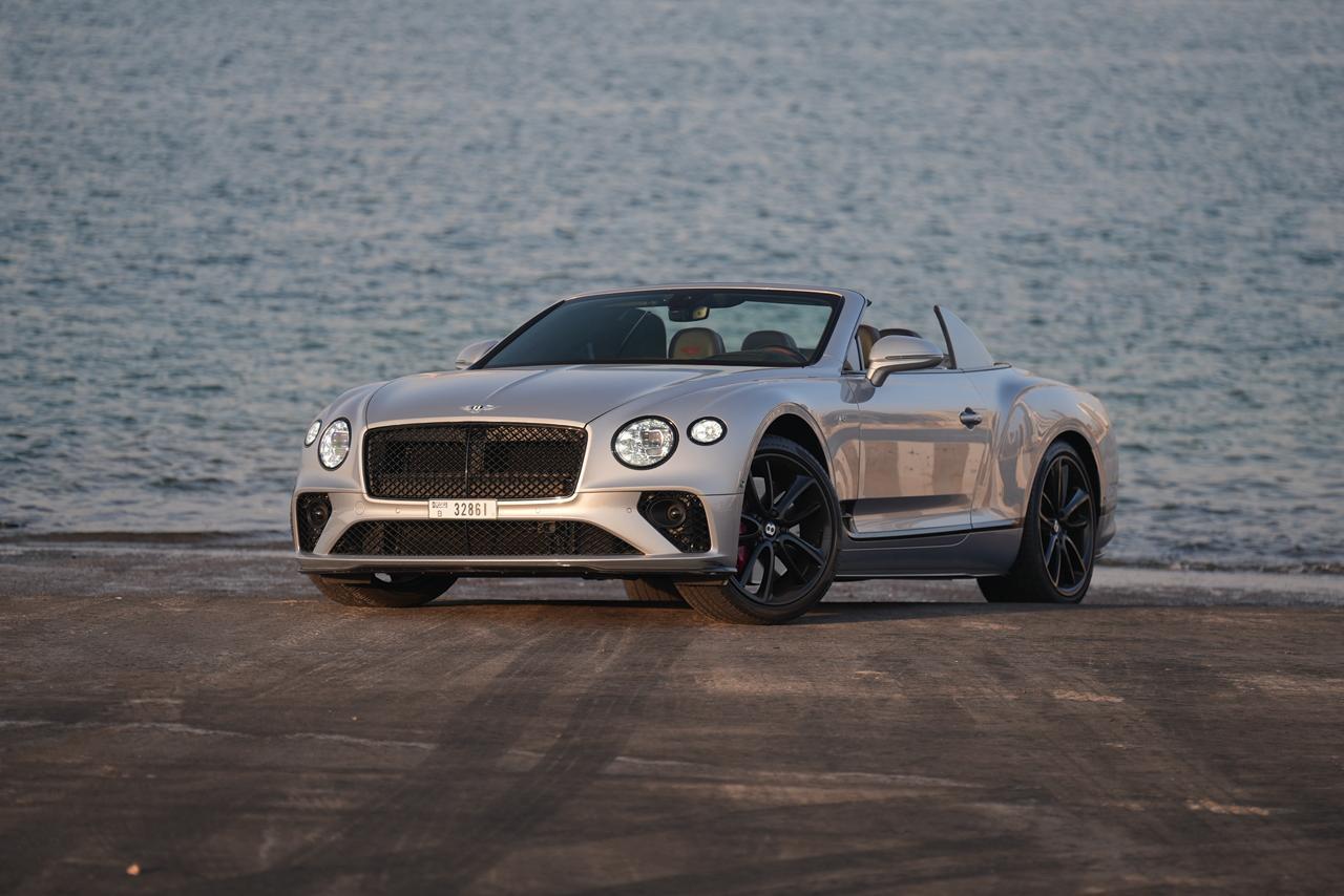 hire Bentley Continental GTC Silver in dubai
