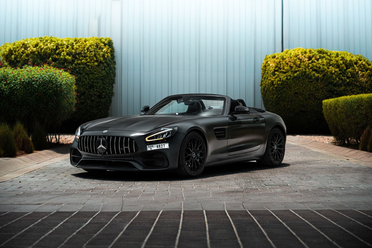 hire Mercedes AMG GTC Black without Deposit in dubai