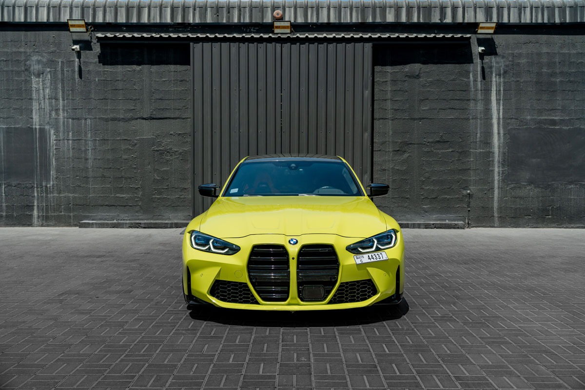 hire BMW M3 Competition Green without Deposit in dubai