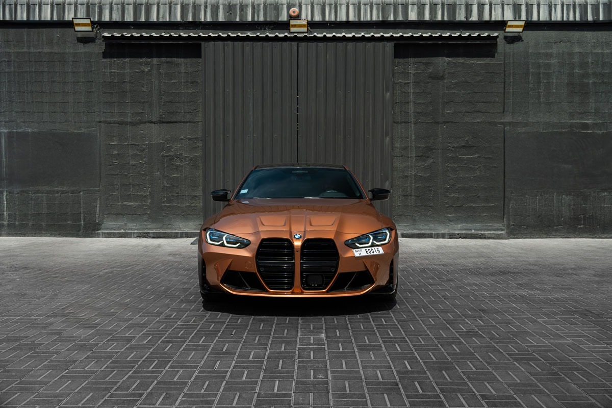 hire BMW M4 Competition Gold without Deposit in dubai