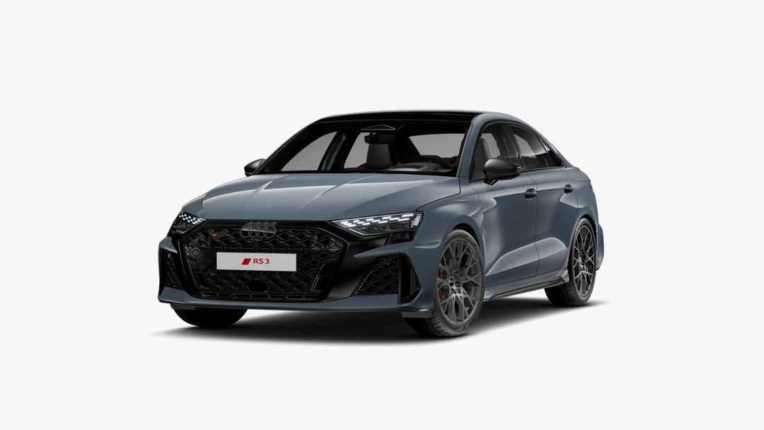 hire Audi Rs3 carbon pack Grey competitive price  in dubai
