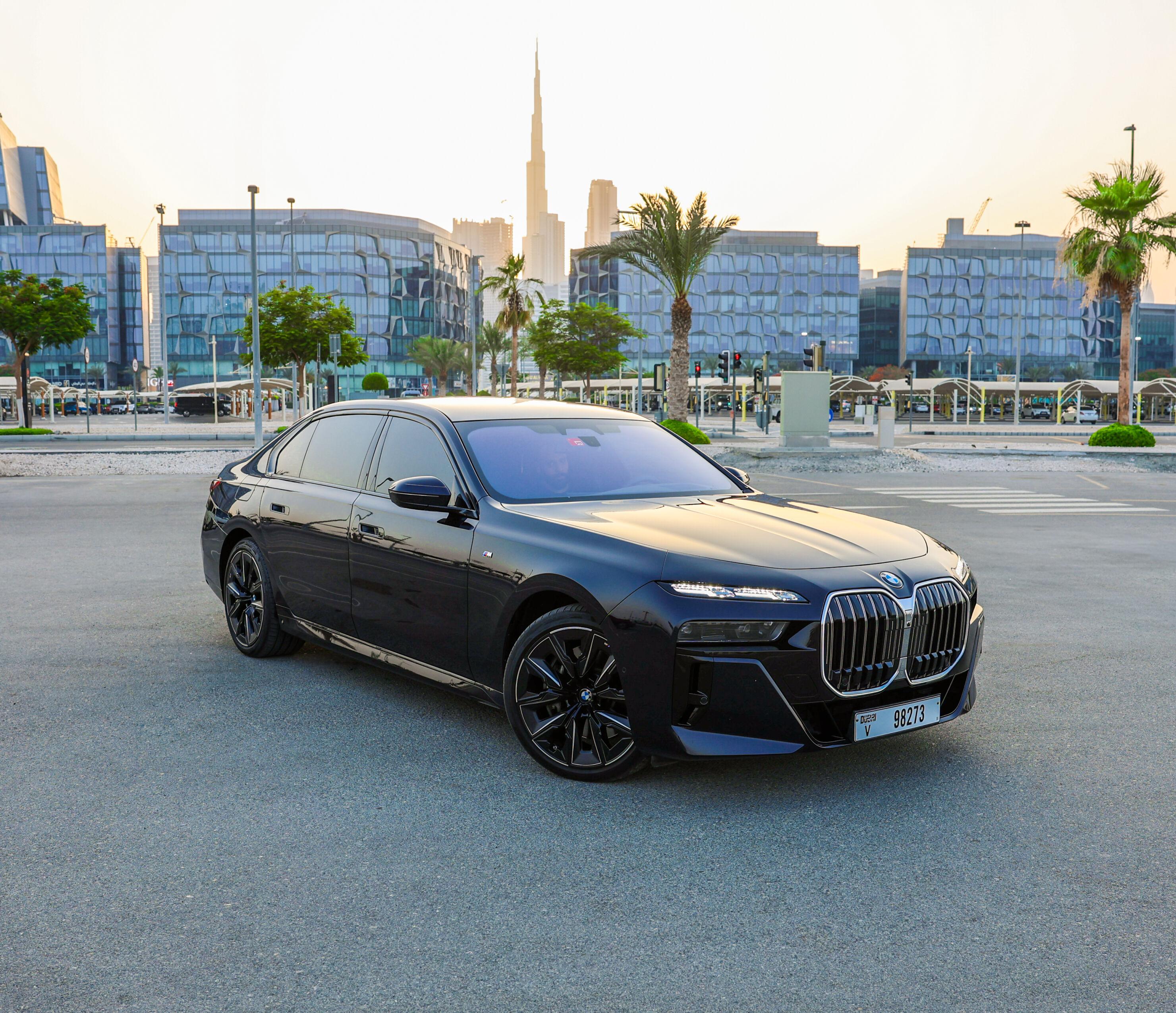 hire Luxury BMW 760i Black VIP in dubai