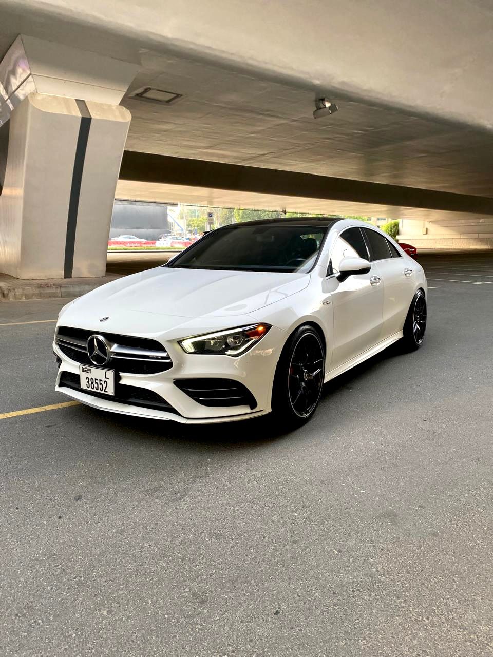 hire Mercedes Benz AMG CLA 35 White without Deposit in dubai