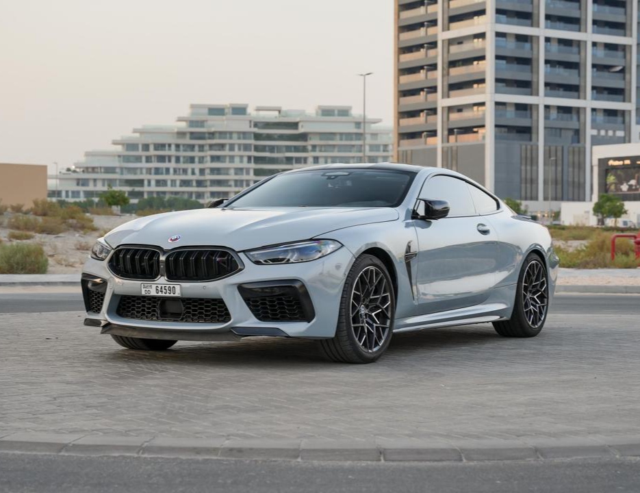 hire BMW M8 Competition Convertible Grey in dubai