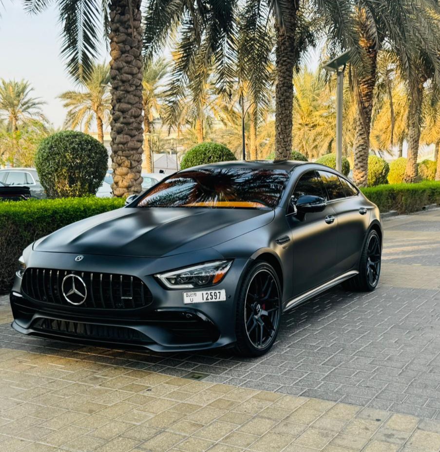 hire Mercedes Gt53 Brabus kit Black in dubai