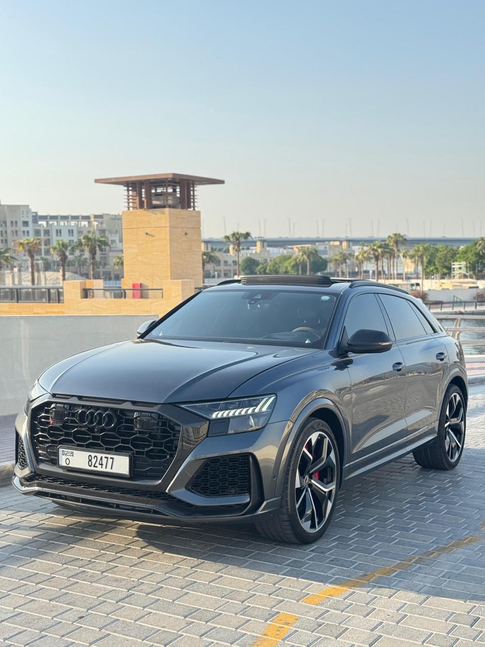 hire Audi RS Q8 Grey in dubai