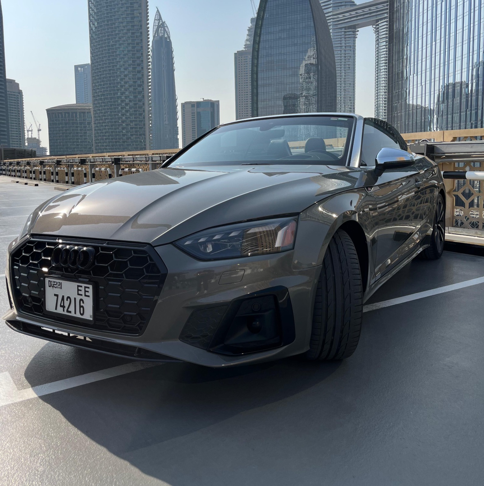 hire Audi S5 Cabriolet V6 Brown in dubai