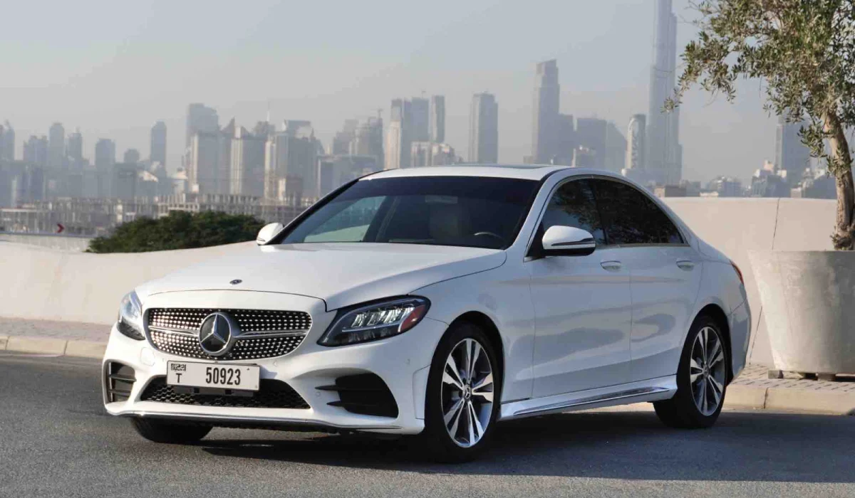 Mercedes Benz C300 WHITE 2021 rental dubai