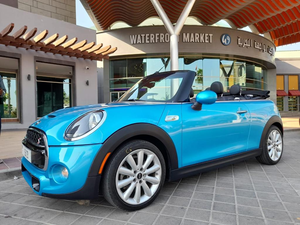 Mini cooper convertible 2021  BEIGE 2021 rental dubai